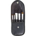 Qosmedix Brush Set 5 Piece In Front Snap Case Black