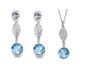 Cde Layla Necklace & Earring Set With Swarovski Crystals - Silver