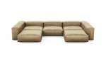 U-shape Sofa - Velvet - Caramel - 377CM X 241CM