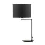 Luno Metal Table Lamp In Matt Black Matt White - Matt White