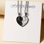 Finger Heart Pattern Pendant Couple Necklace 2PCS/SET We Are Forever Together Neck Accessories