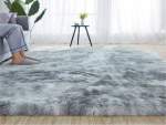 Smte Soft Shaggy Fluffy Rug Light Grey With Keychain