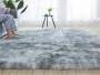 Smte Soft Shaggy Fluffy Rug Light Grey With Keychain
