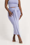Savannah Wrap Tie Detail Skirt - Persian Violet - M