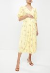 Maternity Dress - Yellow Pink Rose