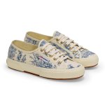 Superga Toile De Jouy 275 Sneaker - Beige Nat blue Navy - 8