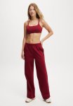 Cotton On Lifestyle Fleece Straight Leg Sweatpant - Deep Red