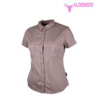 Ladies Plain Pocket Blouse - Stone - 3XL
