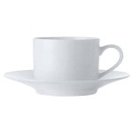 Basics White Straight Cup And Saucer 250ML