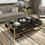 Kc Furn-jocise Contemporary Rectangular Coffee Table With 4 Drawers Black
