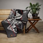Berea - King's Birthday Blanket 2025 Black natural scarlet - 155 X 165 Cm
