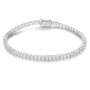 Gemsme 925 Sterling Silver 3MM Tennis Bracelet 18K White Gold Plated 3.0 Round Cubic Zirconia Classic Tennis Bracelet
