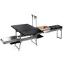 Foldable Camping Kitchen Table With 2 Burner Gas Stove