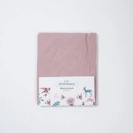 200 Thread Count 100% Cotton Cot Fitted Sheet Dusty Pink