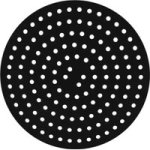 Chenshia Dishwasher Safe Silicone Non Stick Air Fryer Liners Mat Round - Black