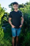 Hero V-neck In Black With Silver - Large
