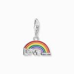 Charm Pendant - Colourful Rainbow - Silver