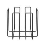 Wires Magazine Holder Black Steel