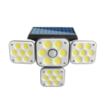 Ashcomonline Solar Powered Sensor Wall Light 180 Cob Pistol Flashlight