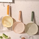 1PC Kitchen Colander Kitchen Household Large Plastic Drain Long Handle Spoon Salvage Noodle Dumpling High Temperature Resistant