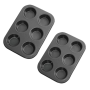 Non-stick Muffin Pan - Set Of 2 - 6 Slot