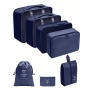 7 Piece Ultimate Travel Organiser Set With 4-IN-1 Travel Bottle Set