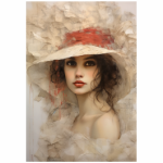 Tear Resistant Deco Print Paper Collage Lady