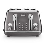 De'Longhi Icona Metallics 4SLICE Toaster Grey CTOT4003.GY