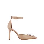 Stiletto Ankle Strap Heel -beige