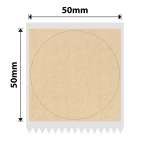NB737 - - K2 K3 - 50X50MM - 600 Kraft Round Labels