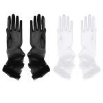 Women's Long Tulle Opera Gloves Bridal Sheer Mesh Gloves - 2 Pack