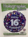 Happy Birthday Streamers No 16 Foil