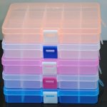 1PC 15 Grids Transparent Storage Box - Perfect For Storing Diy Art Crafts Sewing Fishing Tackle Cosmetics & Jewelry