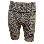 High Waist Ladies Cycling Shorts - Leopard - Ladies XL - 38