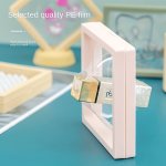 1PC 3D Floating Display Case Plastic Transparent Suspended Jewelry Packaging Box Dustproof Storage Holder For Pendant Necklace B