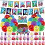 Cartoon Bots Birthday Party Decoration For Kids Cake Topper Happy Birthday Banner Balloon