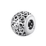 B8-C2863 - 925 Sterling Silver Hearts European Charm Bead