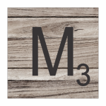 Tear Resistant Scrabble Letter M