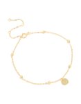 Goldair Gold Plated Sterling Silver Disc & Ball Charms Bracelet