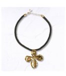 Battered Flower Necklace - Gold Free