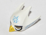 Parts Minifigure Headgear Mask Bird Eagle With Yellow Beak Medium Blue Feathers And Black Eye Circles Pattern 12549PB03