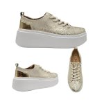 Bari Platform Sneaker Gold Snake