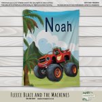 Personalised Fleece Blanket Blaze And The Machines