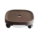Brown Wheeled Plant Tray 24CM Inner Diameter Max Load 50KG