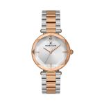 2 Tone Premium Silver Dial 3 Hands Watch