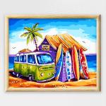 Adult Paint By Numbers With Frame - Surfer's Dream
