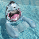 Shark Attack Inflatable Pool Float And Lounger