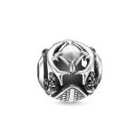 Cz Oxidised Scarab Bead