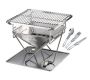 Glamping MINI Portable Stainless Adjustable Braai Grill + Utensil Set