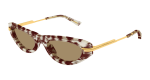 BOTTEGA Sunglasses Womens In Havana Gold Brown BV1368S-003 - Havana Onesize